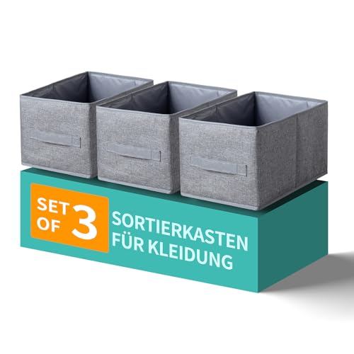 ORLISA Schrank Organizer Geeignet für Kleidung, Sportkleidung, Yogahosen, Aufbewahrung-2er Boxen Set Aufbewahrungsboxen -Faltbare für Schubladen Organizer 30x21x18 cm