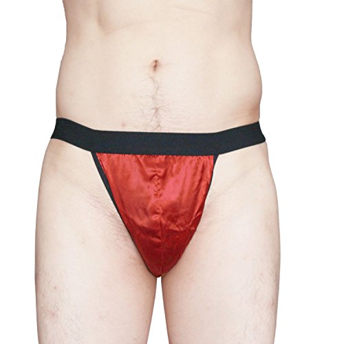 Paradise Silk Mens Pure Silk Satin String Bikini Briefs 4 In One Economic Pack3