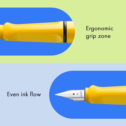 Image of LAMY Lamy fountain pen pen EF (ultra-small letter) Safari yellow Yellow L18-EF dual purpose type converter regular separately imported goods