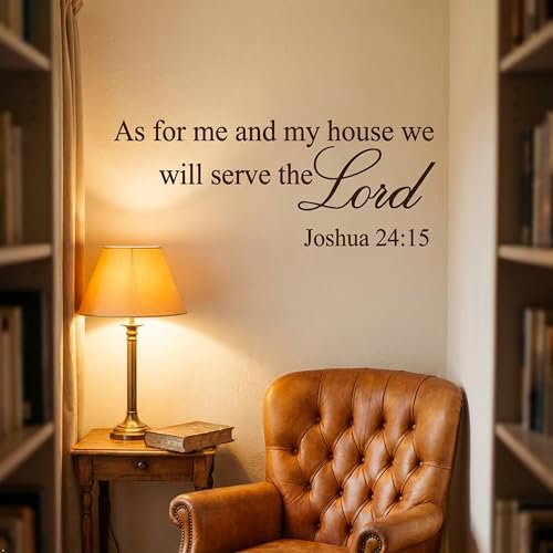 Picniva As for Me and My House Wall Decal 8x20 Christian Scripture Art by Picniva - Used condition - US$7.64