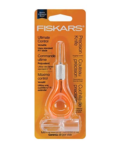 Fiskars Fingertip Precision/Detail Knife With Standard No. 11 Blades 5/Pkg #TOP1