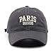 Paris Hat Unisex Baseball Cap Soft Sun Hat Adjustable Trucker Cap (Beige)