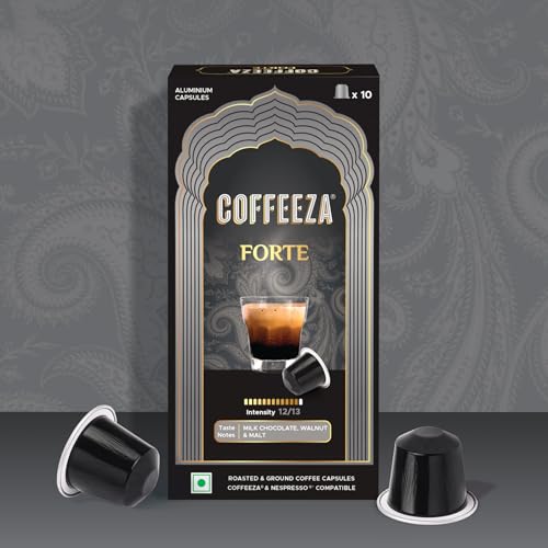 Coffeeza Forte Nespresso Coffee Capsules, Intensity - 12, Dark Roast Espresso Coffee, 30 count (Pack of 3)