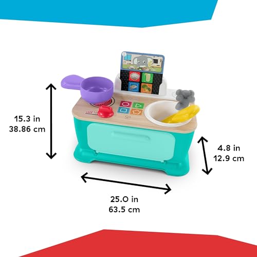 Image of Baby Einstein + Hape Magic Touch Kitchen Play Toy Cooking Stove Set with Real Sounds and Music, Fine Motor Skill Development, Ages 1, 2, 3, 4+