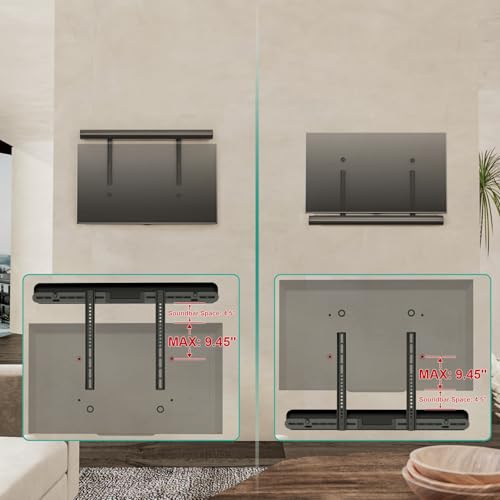 Image of WALI Sonos Arc TV Mount for Sonos Arc & Sonos Arc Ultra, Soundbar Mounting Bracket up to 22 lbs, 2 Installation Under or Above TV, Hidden Design, Hardware Kit Included