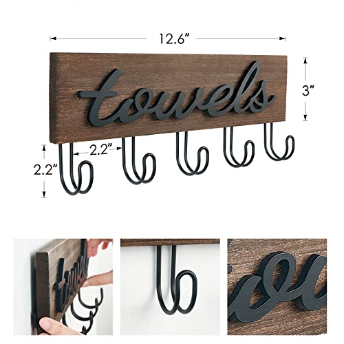 Mkono-Towel-Holder-Wall-Mounted-Towel-Racks-for-Bathroom-Farmhouse-Decor-Rustic-Wood-Towel-Hooks-Hang-Towels-Bathrobe-Coat-Clothing-126-x-52-Bath-Towel-Hanger-Storage-Organizer Mkono Towel Holder Wall Mounted Towel Racks for Bathroom Farmhouse Decor Rustic Wood Towel Hooks Hang Towels Bathrobe Coat Clothing 126 x 52 Bath Towel Hanger Storage Organizer