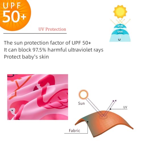 Image of UMELOK Girls Long Sleeve Rash Guard One Piece Swimsuits with UV Protection Sunsuit