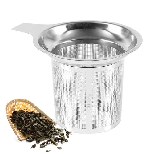 Coladores de infusor de té de acero inoxidable, colador de malla de café, malla infusor de té, compacto y portátil, resistente al óxido, 4.5 x 3.5 x 2.8 pulgadas, ideal para viajes y fiestas al aire