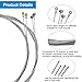 CKANDAY 4 Pcs Bike Brake Cable Kit, Road Bike & Universal Standard Bicycle Brake Cable, Professional Bicycle Brake line for Mountain MTB, with 2.5M Brake Cable Housing & Crimps Accessories 2M