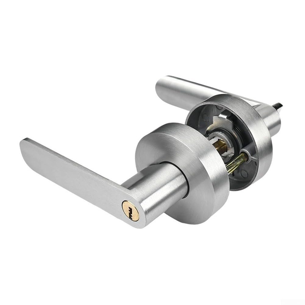 Verrou de porte pour salle de bain et chambre, bouton sphérique en aluminium argenté