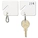 MMF Industries Slotted Rack Key Tags, Plastic, 1.5 Inch Height, White, 20 per Pack (201300006), 2 Packs