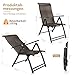 LIFERUN 2PCS Rattan Liegestuhl, Gartenstühle mit 7-Fach Verstellbarer Rückenlehne, Hochlehner Wetterfester Klappstühle, Atmungsaktiv Sonnenliege, Klappbarer Liegestuhl für Balkon, Garten und Terrasse