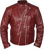 Men's Flassh Superhero Season 2 Teddy Sears Tribute Jay Garrick Brown Leather Jacket (US, Alpha, 4X-Large, Regular, Regular, Brown)