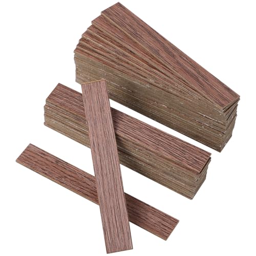 TOYANDONA 40Pcs Dollhouse Flooring Peel and Stick Miniature Floor Decorations Self Adhesive Walnut Tiles for Doll House Wallpaper and Trim