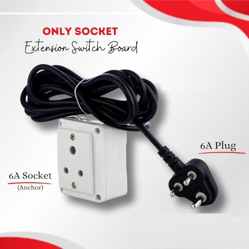 Image of Premium Extension BoardWIth White One Socket 10 Meter Long Wire