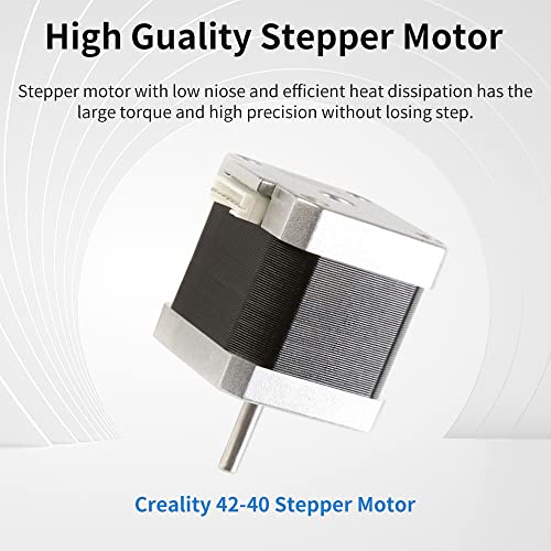 Creality Official 42-40 Stepper Motor, 3D Printer X/Y-Axis Extruder Stepping Motor 2 Phase 1A 1.8 Degree 0.4 N.m, Compatible With Cr-10 Series And Ender-3 Series X/Y/E-Axis （D-Shape） #TOP4