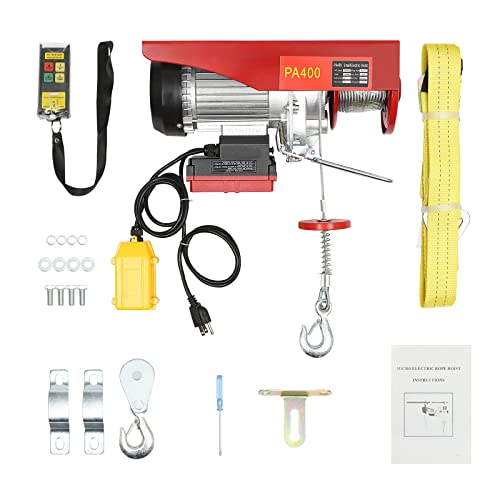 Polipasto eléctrico de 880 lbs con control remoto inalámbrico miniatura 7