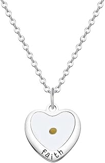 NC Faith Jewelry Inspirational Faith Gift Faith Real Christian Small Heart Pendant Inspirational Gift Birthday Gifts for Women