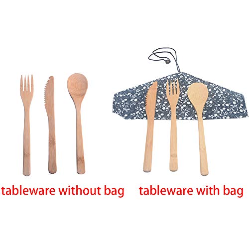 Cutlery Set Accessories Eco Friendly Spoon Fork Portable Utensils Travel Outdoor Non Stick Kitchen Home Reusable Bamboo Camping(Set 6) #TOP1