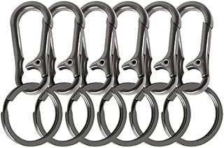 6 PCS Metal Keyring Carabiner Clip Keychain Detachable Lobster Clasps Key Ring for Car Key Men Women