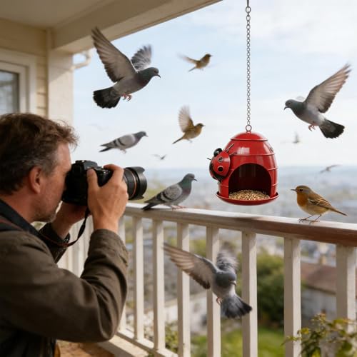 Mangeoire oiseaux sauvages en métal imperméable pour balcon
