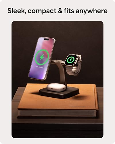 Mophie 3-in-1 Wireless Charging Stand – MagSafe iPhone, Apple Watch & AirPods, 15W — view 6