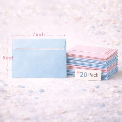 Image of Celebrations Baby Shower Party Activity Envelopes, Fun Baby Shower Game Cards for Guests & Family, Celebration Blessing Cards for Blessings & Wishes - Pack of 20
