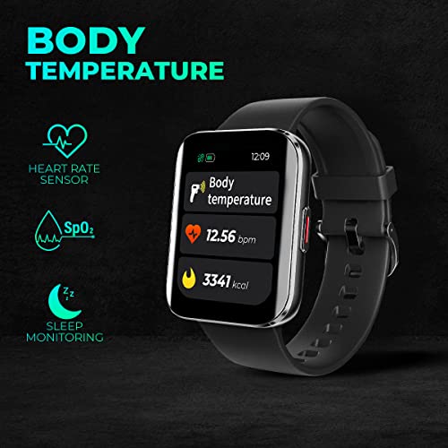 Image of Corseca JUST CORSECA STAYFIT J!VE Smart Watch with Dual Curved Screen and IP67 Water Resistant (Mystic Black)
