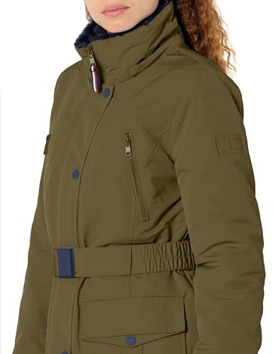 Tommy Hilfiger Women's Tactical Cold Weather Belted Jacket3