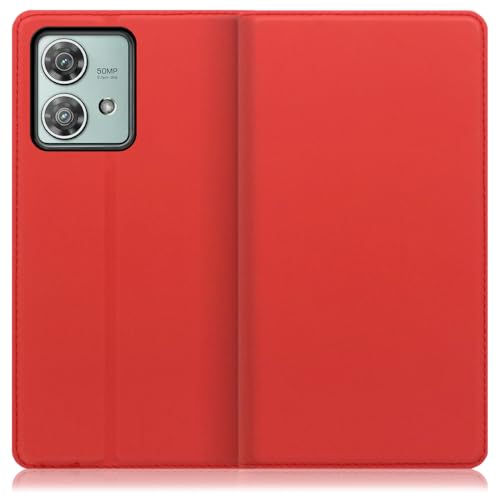 LOOF SKIN SLIM ���U�[ ���^ �蒠�^ �X�}�z�P�[�X for motorola edge 40 neo �p �P�[�X �J�o�[ �蒠�^�P�[�X �J�[�h���[ �}�O�l�b�g�t�� �x���g�Ȃ� [���b�h]
