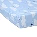 Carter's Take Flight Airplane/Cloud/Star Super Soft Changing Pad Cover, Blue, Navy, White,
