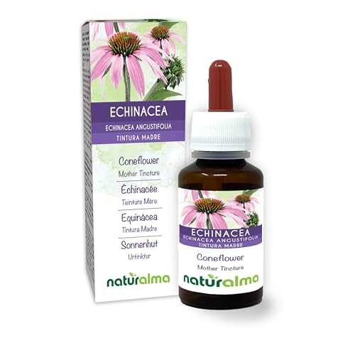 Sonnenhut (Echinacea angustifolia) Wurzeln Alkoholfreier Urtinktur Naturalma - Flüssig-Extrakt Tropfen 60 ml - Nahrungsergänzungsmittel - Veganer