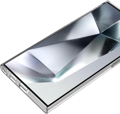 Image of NISHTECH for Samsung Galaxy S24 Ultra 5G (2024) Premium Transparent Hybrid Soft Slim Dust Proof Back Case Cover Silicone with Camera Protection