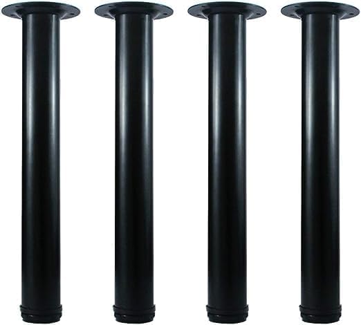 Image of Ventuos New Town 32 inch Adjustable Metal Bench Legs, Coffee Table Leg, End Table Leg, Furniture Leg Set, Set of 4 (Black)