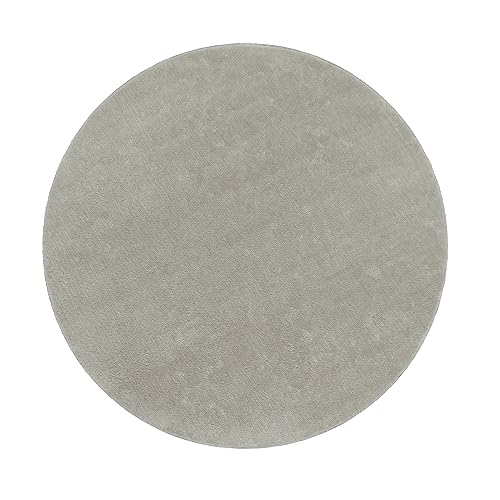 Alfombra Redonda Salón Pelo Corto Moderna Mullida Lavable Monocolor, Tamaño:Ø 160 Cm Redon, Color:Plata Alfombra Redonda Salón Pelo Corto Moderna Mullida Lavable Monocolor, Tamaño:Ø 160 Cm Redon, Color:Plata