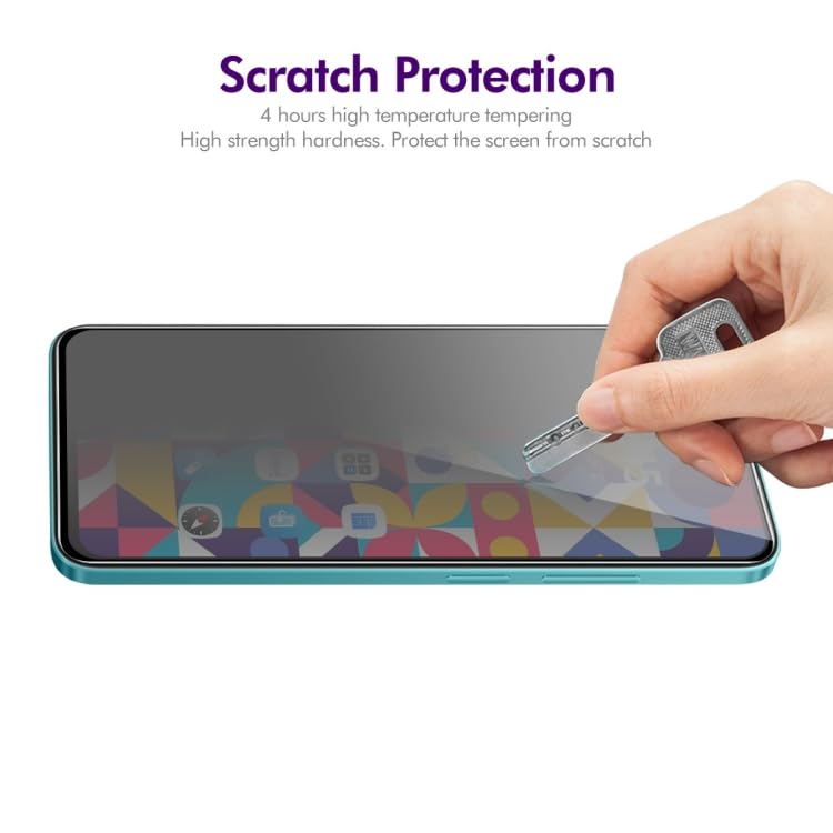 Image of Anti-Spy Privacy Tempered Glass Compatible For Realme Narzo 10 / Narzo 10A / Narzo 20 / Narzo 20A / Narzo 30A / Narzo 50A / Narzo 50 Prime /Narzo 50i [Pack of 1]. Easy Installation Kit.
