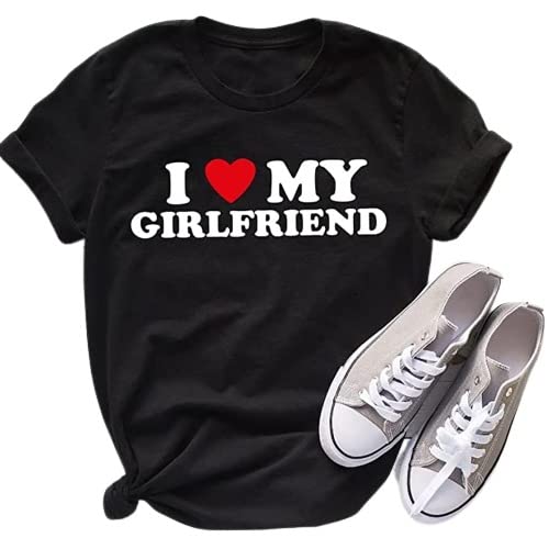 GenericMens I Love My Girlfriend T-shirt, I Heart My Girlfriend Shirt, Valentine's Day Tee Shirt, Valentine Gift, Boyfriend Shirt For Him, Love Shirt