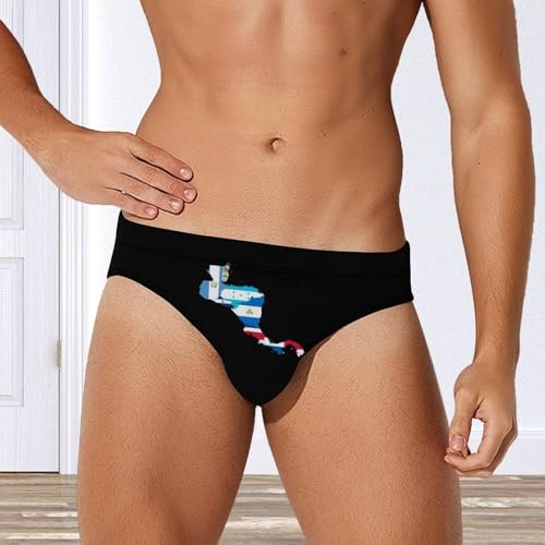Flag Map of Central America Novelty Men's Brief Swimwear Pants Swimming Trunks Beach Shorts Underwear4
