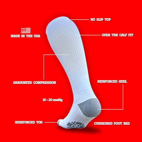 Old Bones Compression Socks: SOLIDS - Athletic Socks for Men & Women - 15-20 mmHg4