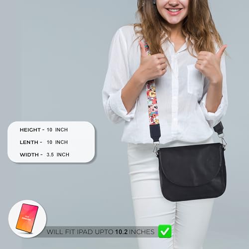 Image of Genuine Leather Shoulder Crossbody Purse For Women with Adjustable Strap, Mobile Pocket & Outside & Inside Zipper