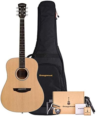 Orangewood 6 String Acoustic Guitar Pack, Right, Spruce, Dreadnought (OW-MANHATTAN-S-AK)