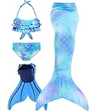 ※ 【Paquete incluido】: 1 x Conjunto de bikini + 1 x Cola de sirena + 1 x Monofin. Lea la descripción del producto antes de ordenar.