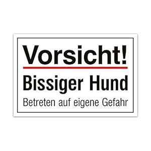 Kartenmachen.De Aluverbund Warnschild Bissiger Hund SXX100011A-ACP1-3MM-1