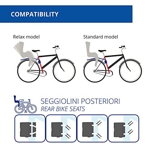 BELLELLI Unisex-Adult Attacco B-Fix per Seggiolini Anteriori e Posteriori Diametro:, Nero, BLAU