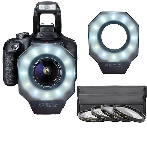 DIGITAL LED RING LIGHT +HD MACRO LENS KIT for CANON EOS SL1 SL2 SL3 80D 60D 90D
