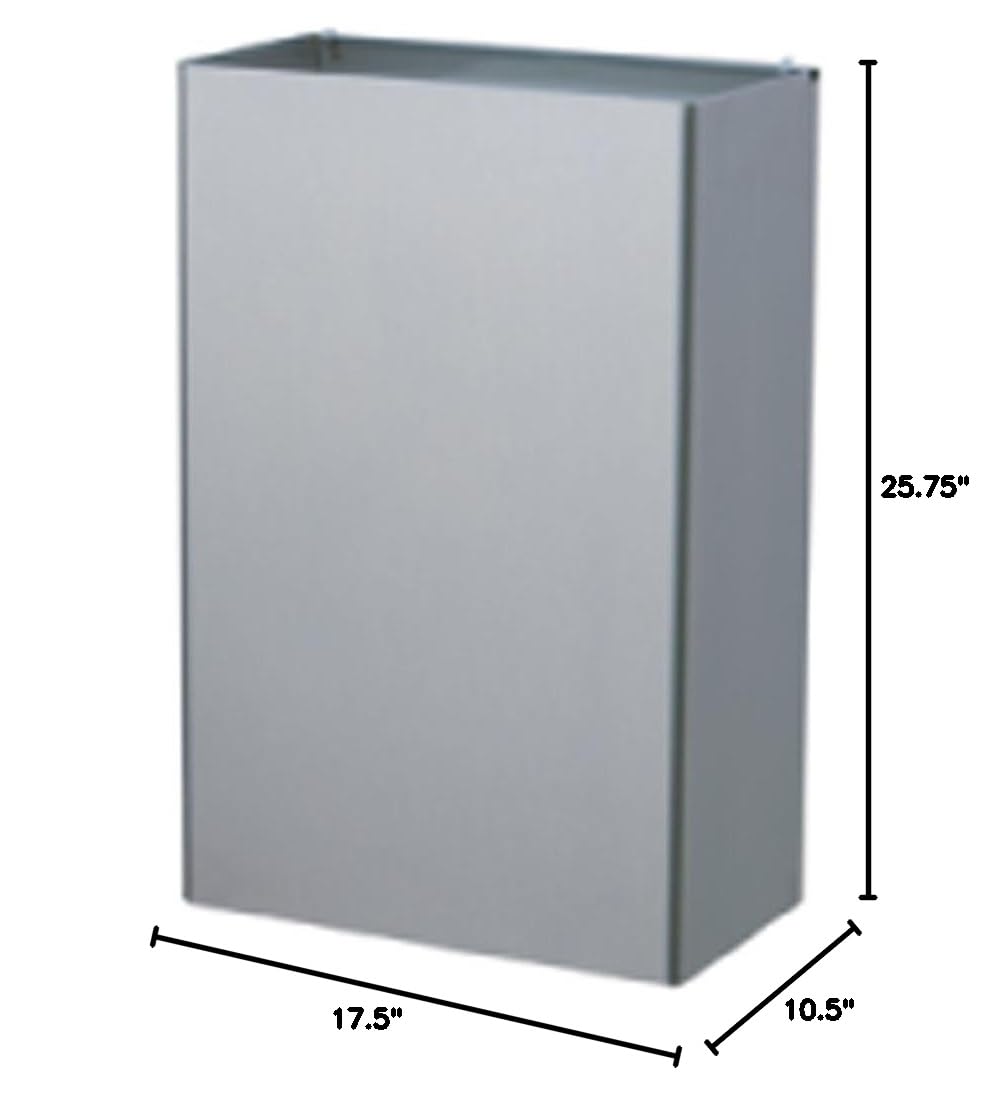Bobrick 367-60 ClassicSeries Interchangeable Waste Receptacle, 12 Gallon Capacity