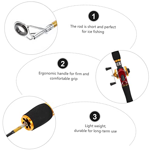Toddmomy Winter Fishing Gear Mini Ice Rod Fpr Material Strong Craftsmanship Comfortable Grip for Outdoor and Family Fishing - Image 6