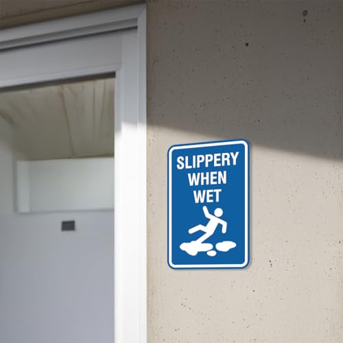 Panneau Slippery When Wet pour sécuriser l'accueil des hôtels et restaurants