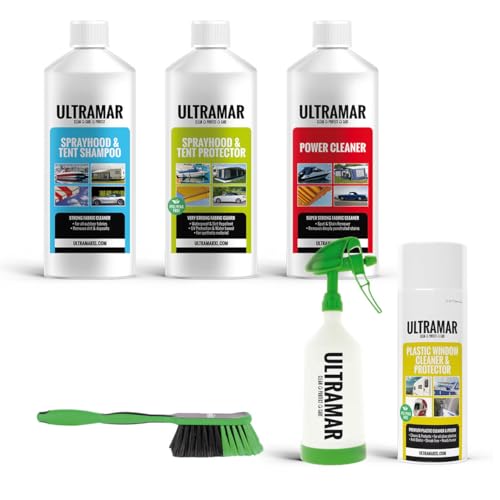 Ultramar - Kit Complet 1L - Nettoyant et Imperméabilisant pour Toits de Bateau, Auvants, Capotes de Cabriolet et Tissus