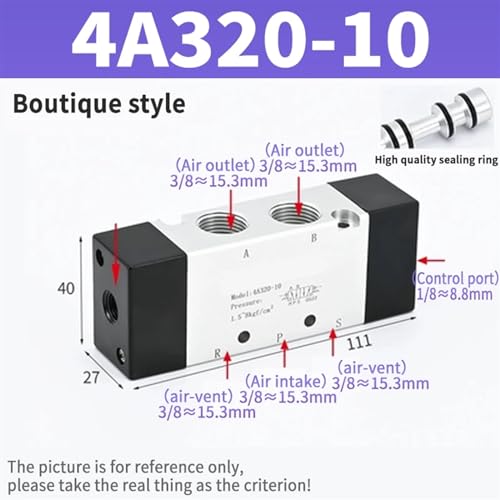 Vanne de commande d'air 4A420-15 en alliage d'aluminium durable - 3